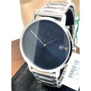 Lacoste Men's Watch 2011305 Quartz Blue Dial Silver Stainless Steel 40mm